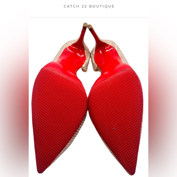 Christian Louboutin 'Iriza' Glitter Specchio 100 Sz 38 (US 7.5) - Picture 10 of 10